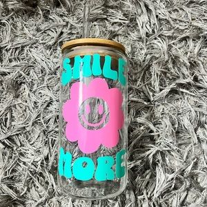 Smile More Libbey Glass Cup